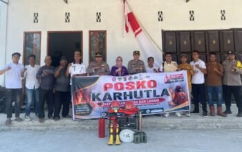 Kolaborasi Forkopincam – PT LIL Bentuk Posko Pencegahan Karhutla di Wanggarasi