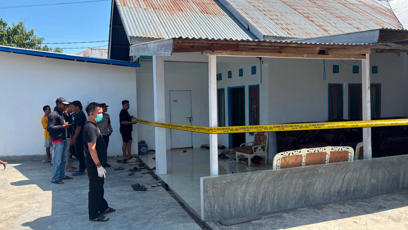 Polres Pohuwato Pasang Garis Polisi di TKP