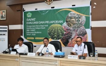 Bupati Boalemo Rum Pagau Pimpin Rapat Evaluasi Dan Pelaporan Penggunaan Dana Bagi Hasil Perkebunan Kelapa Sawit.(Foto Istimewa)