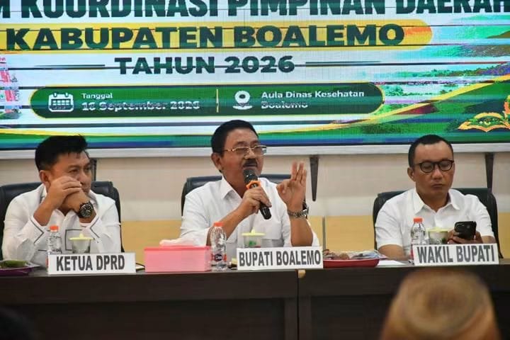 Bupati Boalemo Rum Pagau Pimpin Forkopimda Boalemo.(Foto: Prokopim Boalemo)