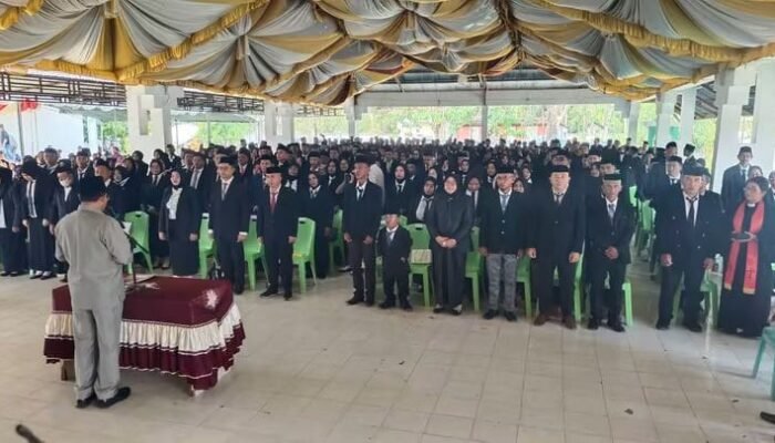 Lantik 363 Anggota BPD, Bupati Rum Pagau Tekankan Sinergi Bangun Desa