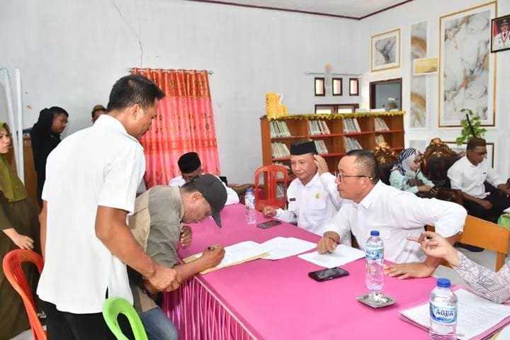 Wabup Boalemo Lahmuddin Hambali Kawal Langsung Pemberkasan Tanah Wakaf.(Foto Istimewa)