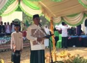 Sekretaris Daerah (Sekda) Kabupaten Bone Bolango, Iwan Mustapa, saat menghadiri Peringatan Hari Santri Nasional 2026 di Pondok Pesantren Khairul Hikmah, Desa Longalo, Kecamatan Bulango Utara, Kamis, 22 Oktober 2026. (Foto : Diskominfo)