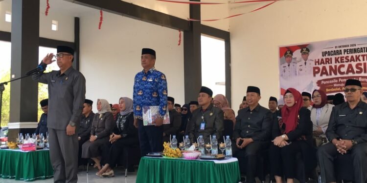 Asisten I Setda Bone Bolango, Pimpin Upacara Hari Kesaktian Pancasila.(Foto Diskominfo Bone Bolango)