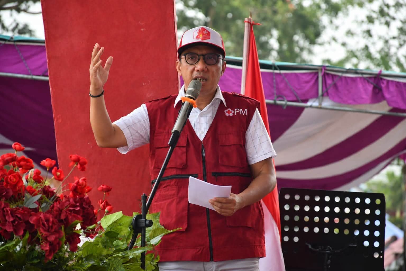 Wakil Bupati Boalemo, Lahmuddin Hambali Buka Jumbara PMR Wonosari.(Foto: Arif)