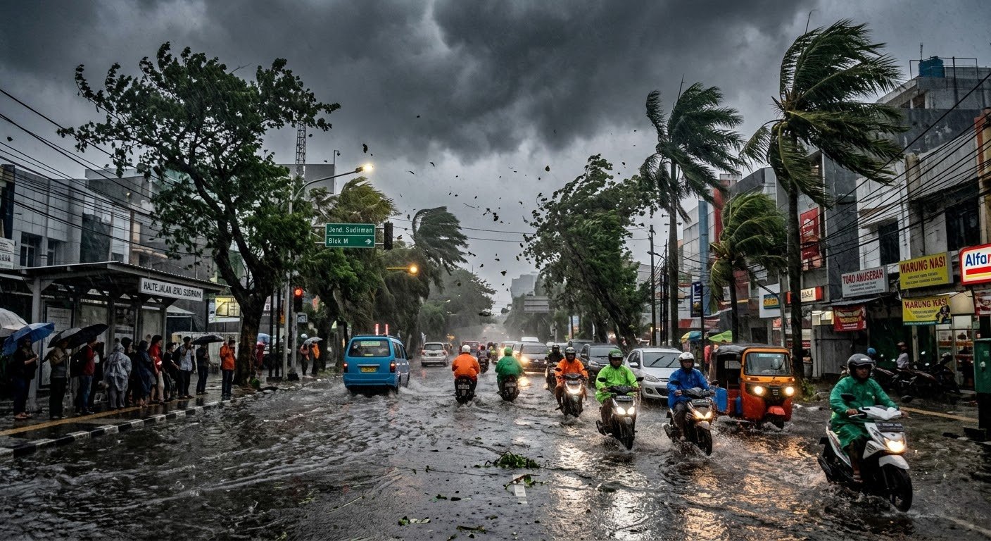 Foto Ilustrasi Daftar Wilayah Berpotensi Cuaca Ekstrem.