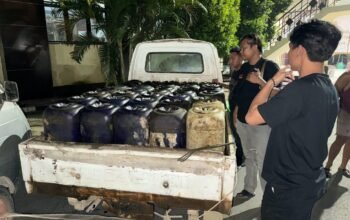 Penyelundupan 2.450 Liter Solar ke PETI Botudulanga Digagalkan Polres Pohuwato.(Foto Istimewa)