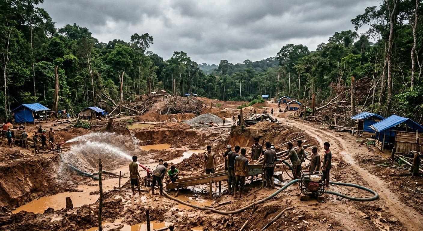 Foto Ilustrasi Warga Boalemo Desak Satgas PKH Tertibkan Tambang Ilegal.
