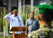 Semangat Baru di Boalemo, Upacara Kirab Yonif 915/Bituo Berlangsung Khidmat.(Foto: Arif)