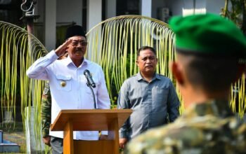 Semangat Baru di Boalemo, Upacara Kirab Yonif 915/Bituo Berlangsung Khidmat.(Foto: Arif)